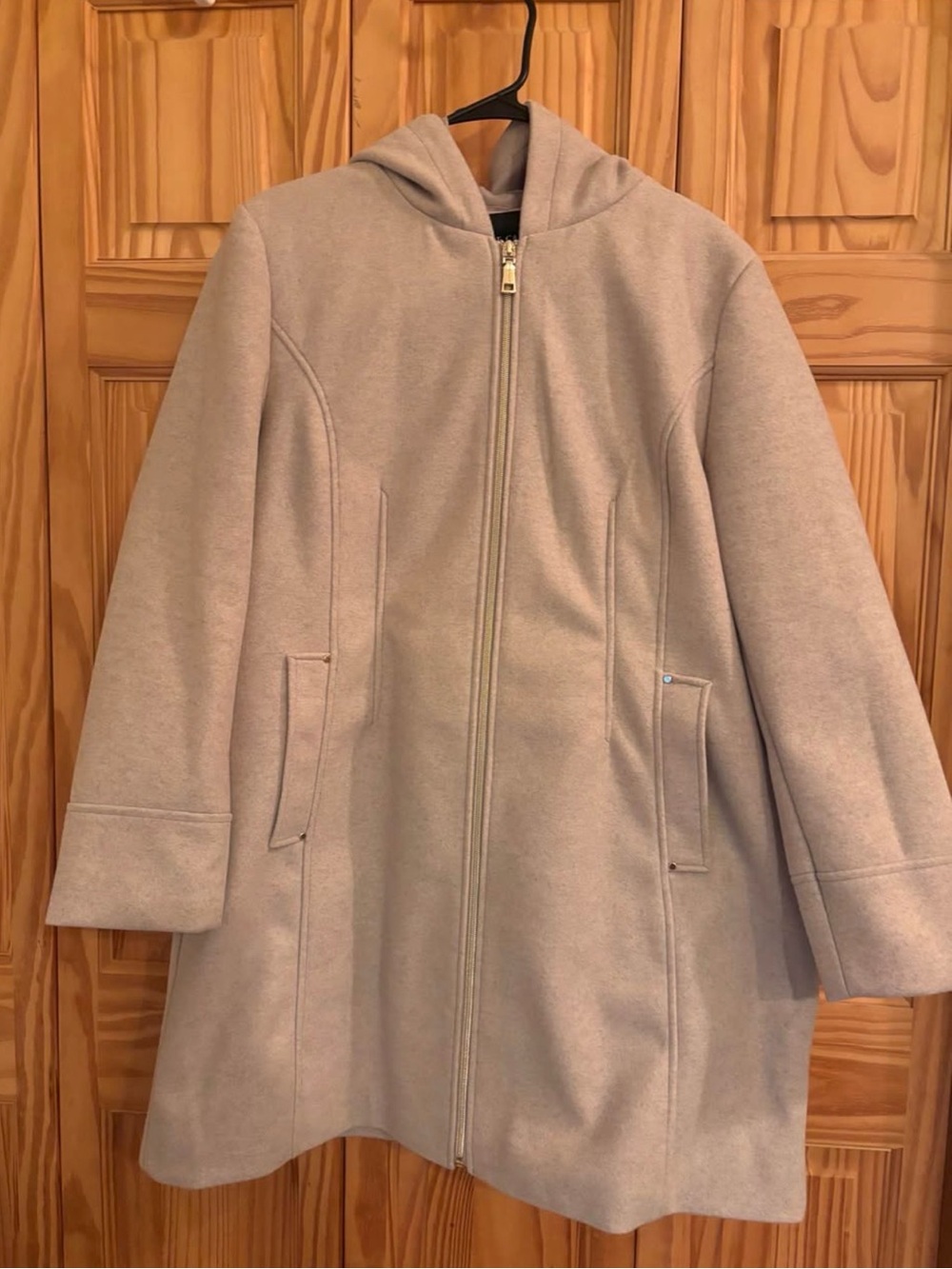 Vince Camuto Hooded Faux Wool Coat